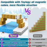 Magnetic Blocks-Build Mine Magnet World Ice Edtion Building Craft, Toys for Girls Age 3 4 5 6 7 8 STEM Sensory Kids Games Toys for Toddler Christmas Birthday Gifts for 3+ Years Old Girls & Boys