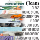SimpleNature 12% Food Grade Hydrogen Peroxide Solution - 2 Gallons - Natural Multipurpose Cleaner - Made in USA - Ideal for Commercial, Residential, Kitchen, Bath, Laundry, and More