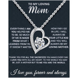 Mothers Day Gifts For Mom From Son Daughter Mom Necklace For Women New Mom Gifts Birthday Christmas Gifts With Heartfelt Message & Lighted Box (Sterling Silver, 682- loveheart01)