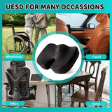 Luxury Seat Cushion, 4 Inch Extra Thick Memory Foam for Pressure Relief, Sciatica, Tailbone Pain & Back Pain Relief, Multi-Use for Bleachers, Car, Gaming, Office Chair (Black)
