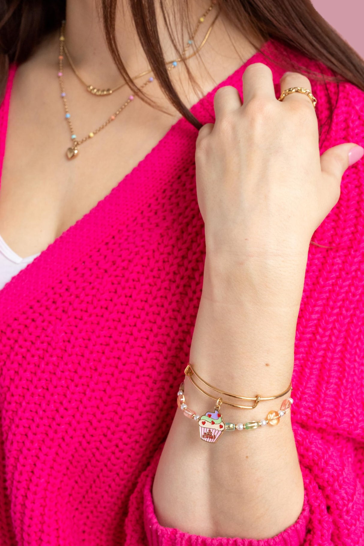 Alex and Ani Colorful Heart Beaded Bangle