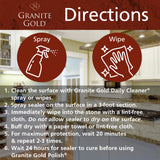 Granite Gold Water-Based Sealer Spray Protection for Granite, Marble, Travertine, Natural Stone Countertops, 24 Fluid Ounces, 1-Pack