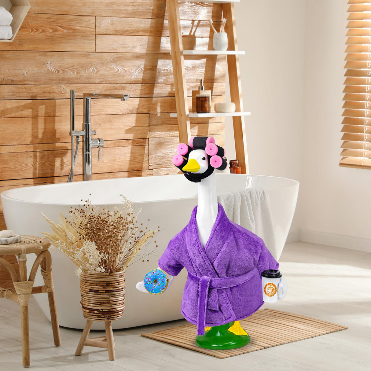 Lady Porch Goose Outfit Bathrobe Goose Outfit for 17/23" Outdoor Statue