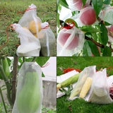 ENPOINT Fruit Bags for Fruit Trees, 100 PCS 6x10 Inch Fruit Protection Bags with Drawstring, Garden Netting Mesh Fruit Cover Bag for Grape, Tomato, Peach, Apple, Flower from Birds Bugs