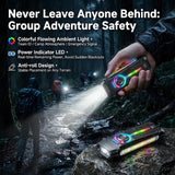 Flat EDC Flashlight, 1800 Lumens Rechargeable Pocket Light with UV & RGB, Stepless Dimming Magnetic Work Light Slim Stainless Steel Flashlight with Red Light for Cats, USB-C for Camping Home Emergency