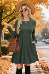 Sweater Dress Long Sleeve Dress for Women Fall Dresses for Women 2025 Tunic Winter Christmas Dresses Fall Maternity Clothes Green L