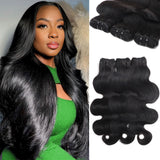 12A Raw Body Wave Bundles Human Hair 20 22 24 Inch Human Hair Bundles 100% Unprocessed Brazilian Virgin Human Hair Extensions 3 Bundles Deals Human Hair Natural Black Quick Weave Bundles for Women