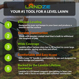 LANDZIE - The Original Lawn Leveling Rake – 36" Steel Handle Yard Leveler, Lawn Level Tool for Creating a Flat Surface - Works for Soil, Dirt, Topdressing, and Ground