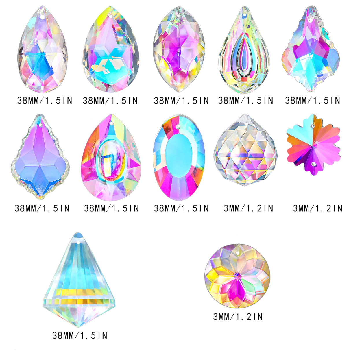kanpura 164 Pcs DIY Suncatchers Kits Crystal Suncatcher Sun Catchers with Crystals Chandelier Prism Replacement Sun Catcher Beads for Windows Hanging