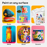 ARTISTRO 36 Dual Tip Brush + Fine Acrylic Paint Markers - Easy for All Ages & Levels Paint Pens for Fabric, Rock, Glass, DIY - Halloween Pumpkin Painting Kit, Art Supplies, Christmas Gift