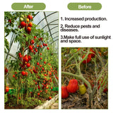 Pemaly 40 Pack Tomato Roller Hooks with 49.2FT String, Greenhouse Trellising Kit for Tomato,Plant, Greenhouse,Flower Vine Twine Crop Trellis Kit Plant Roller Trellis Hook