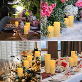 Wfmolcand 36-Pack Flickering Flameless Candles with Remote Control - LED Fake Candle Perfect for Wedding,Outdoor,Table,Halloween,Christmas Decor - Create a Magical Ambiance Effortlessly(Three Sizes)