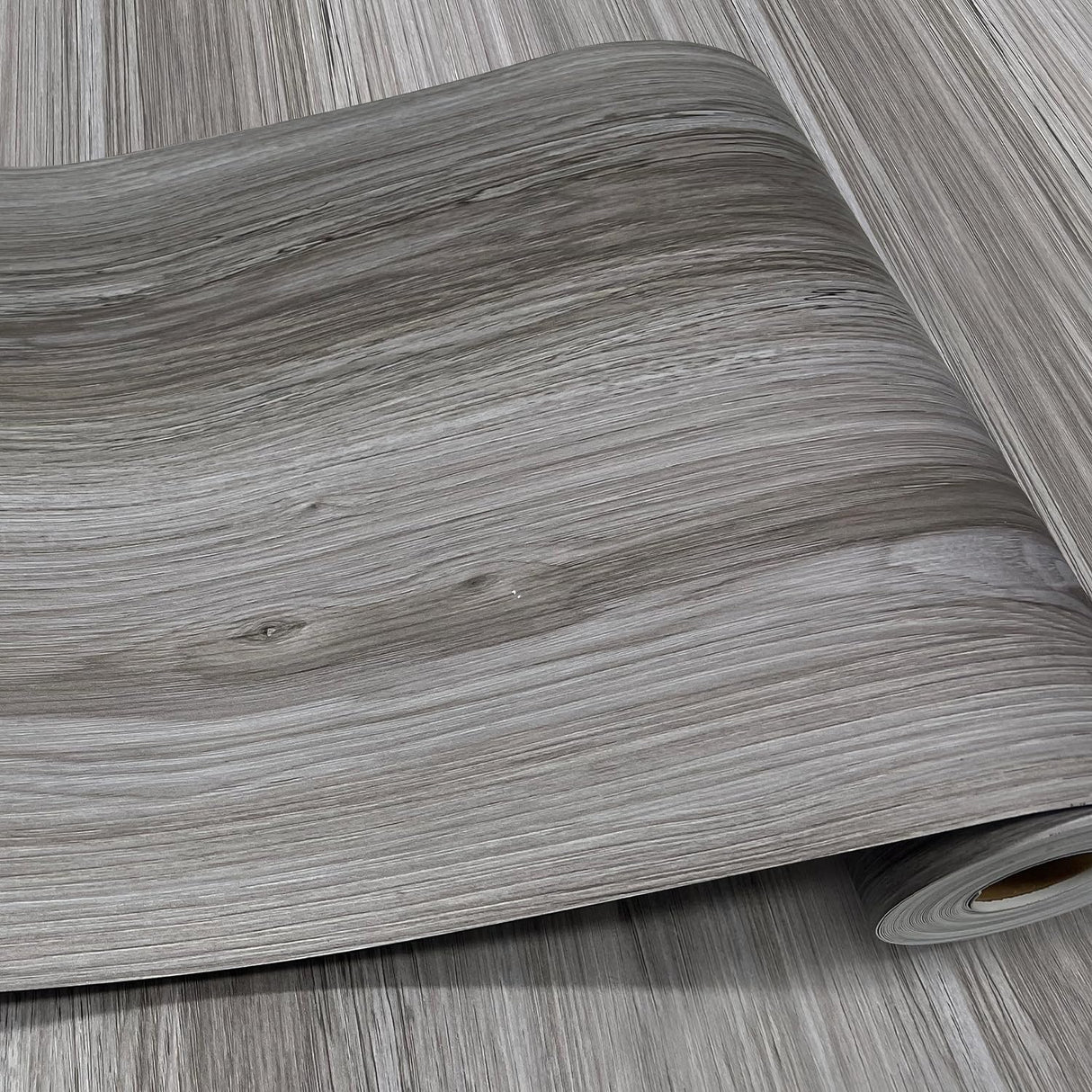 auxua Wood Grain Peel and Stick Floor Tiles – 11.8” Width, Full Roll Length of 590" – Versatile Design for Any Space, Light Color Self Adhesive Vinyl Flooring, Waterproof and Non-Slip Features