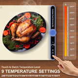 Warming Mat for Food Extra Large (XXL:40”X15”) Food Warming Mat for Countertop Parties Buffet 650W 8S Fast Even Heating 9-Level Temp Food Warmer Portable Silicone