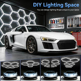 LZHOME Hexagon 5000K LED Garage Lights: 25 Pack Updated 1.31-inch Wider Size,26300LM Super Bright Hex Lighting Ceiling LED Shop Light for Garage, Car Detailing, Workshop, Warehouse, Gym, Basement