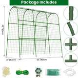 Cucumber Trellis for Raised Bed 48" L x 48" H U-Shape Garden Trellis for Climbing Plants Outdoor, Metal Arch Trellis for Vegetables, Plant Support for Tomato Pea Zucchini Grape Flowers