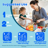 Zeolite Detox for Kids & Adults, Zeolite Liquid Drops with 300mg Chlorella, 200mg Curcumin, Multivitamin and Probiotic for Speech & Brain Health, Immune, Digestive, Energy, Berry Flavor, 60 Servings