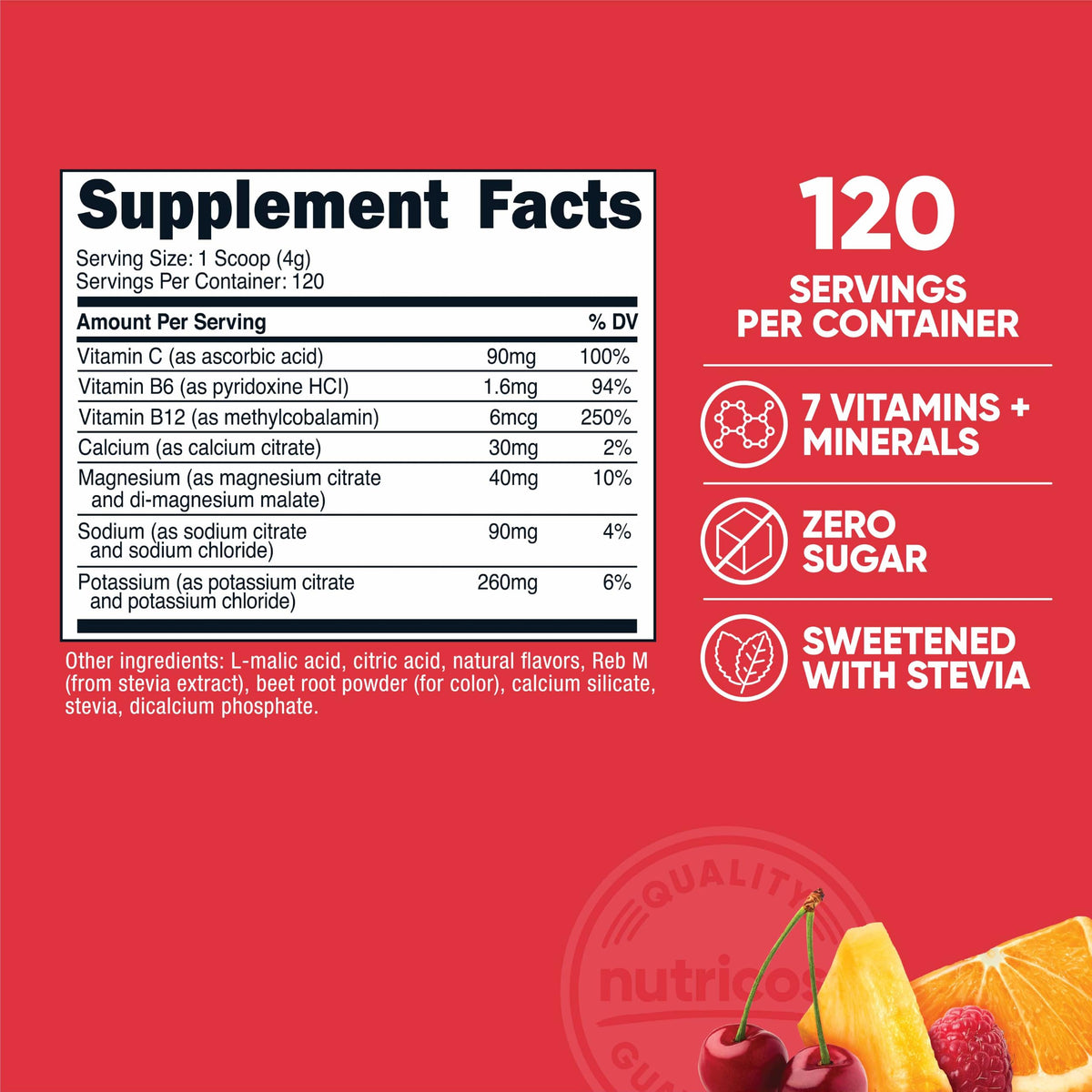 Nutricost Electrolyte Complex Powder (120 Servings, Fruit Punch)