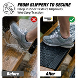 Rubber Stair Treads Outdoor 35"x10" 5-Pack - Heavy-Duty Outdoor Stair Treads Non-Slip Weather Resistant - Exterior Rubber Mats for Wooden Steps - Anti Slip Step Covers by Thunder Grip