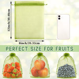 DECYOOL 120 Pcs Green Fruit Protection Bags 6x12 Drawstring Cover Bags