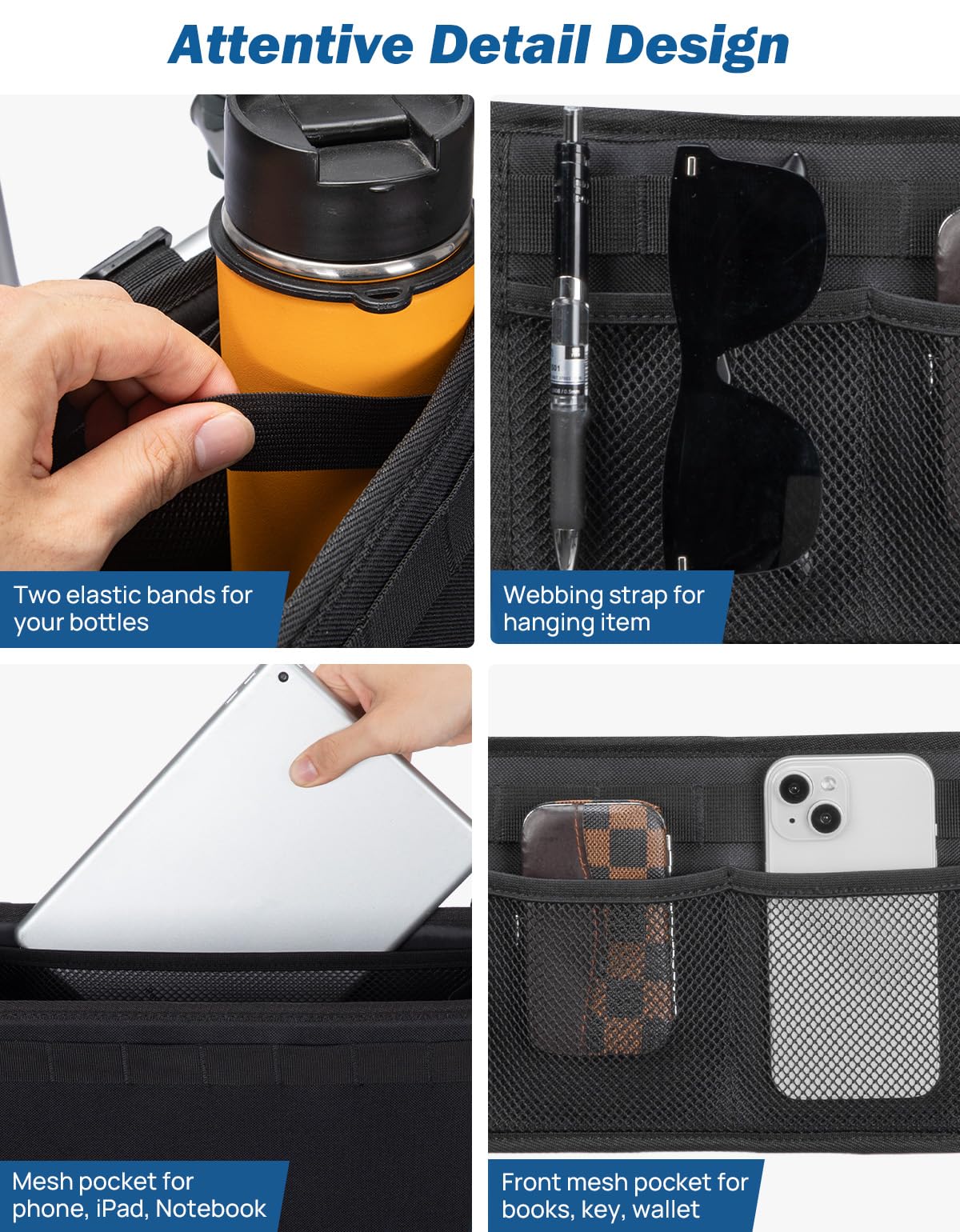 JOYTUTUS Walker Basket for Folding Walker, Basket for Walkers for Seniors, Rollator Walkers Storage Bag,Bag with Big Capacity & Never Tipping Over, Best Gift for Father Mother