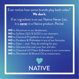 Native Clean Body Wash for Women & Men, Sea Salt & Cedar Scent, 36 fl oz