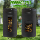 Atvkov Compost Bin Outdoor with Handles Observation Windows, 34 Gallon
