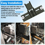 Upgraded W10350375 W10712395 Dishwasher Top Rack Adjuster Parts for Whirlpool WDTA50SAHZ0 Dishwasher Parts WDT750SAHZ0 WDT730PAHZ0 WDT970SAHZ0 Upper Rack Parts,For Kenmore 665 Dishwasher Top Rack Part