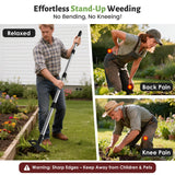 Coopvivi 2-in-1 Garden Hoe & Weed Puller Rake, 63" Adjustable Long Handle