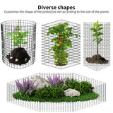 Wedmetal 30 Pcs Plant Protectors from Animals,Protect Plants from Deer 10 Sets Metal Plant Cages Animal Intrusion Barrier Wire Mesh Easy to Assemble/Store Vegetable Garden Protection 12 * 12“