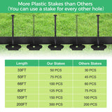 3-Inch x 100 FT Landscape Edging Border Kit with 150 Stakes, Plastic Garden Edging Border, Flexible No Dig Lawn Edging Border for Garden Flower Beds Yard Pathway Paver (Black)