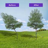Tree Stake Kit, Heavy Duty Steel 11.8 Inch Steel Tree Stakes and Supports for Young Tree Anti Strong Wind, Leaning Tree Anchor Straightening Kit (4)