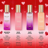 Bellavita Luxury Women's Perfume Gift Set with Rose, Senorita, Date, and Glam | 80ml | Perfume for Women | Pink Pepper, Yuzu and Floral Peach | Long Lasting Fragrance