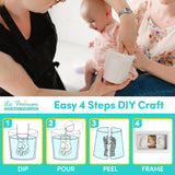 La Premura Baby Keepsake Hand Casting Kit with Shadow Box Frame - Plaster Hand Mold Baby Casting Kit for Infant Hand & Foot Molding, Perfect First Birthday, Christmas & Newborn Gifts