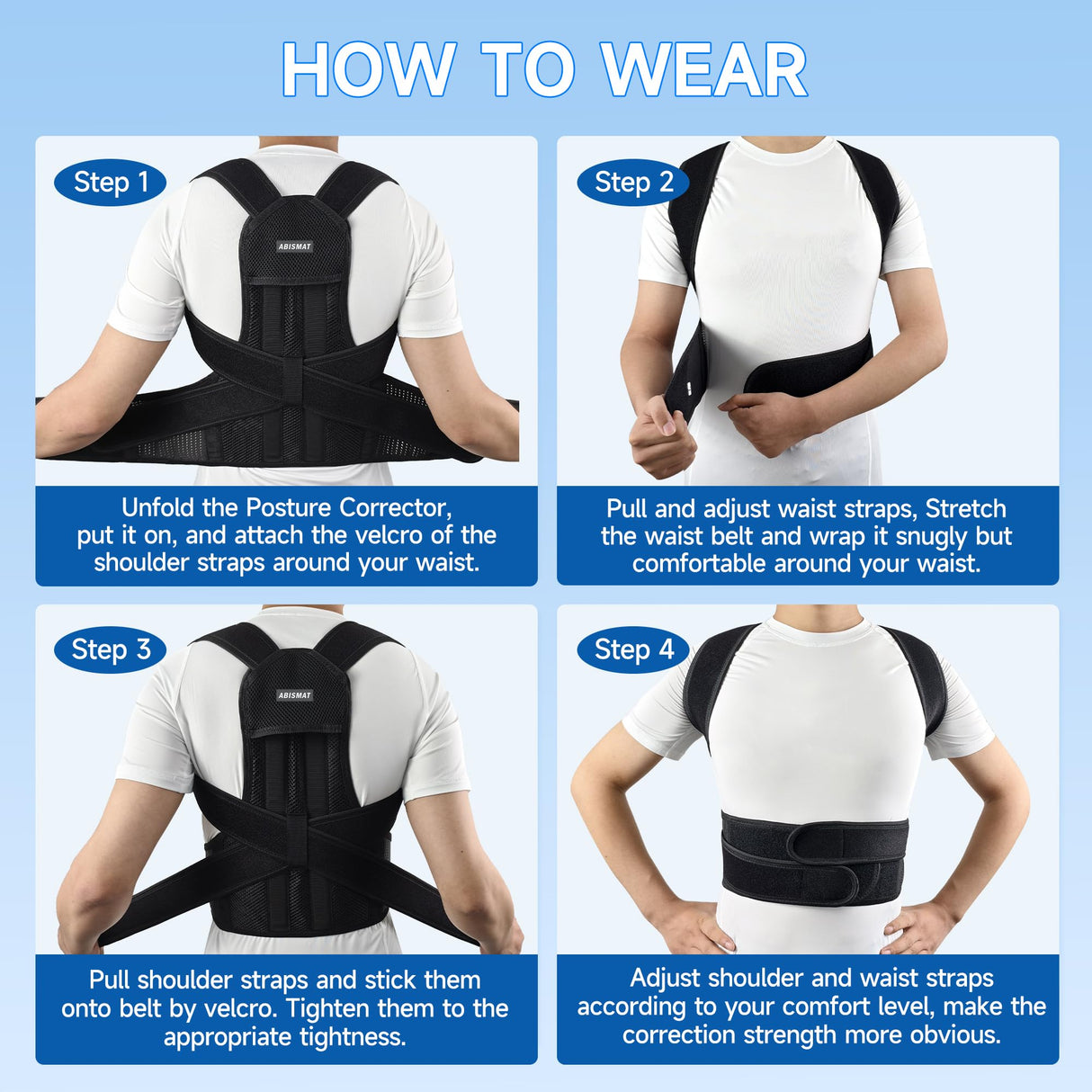 Back Brace Posture Corrector for Men and Women, Adjustable Shoulder Straightener Full Back Support, Upper and Lower Back Brace for Pain Relief, Scoliosis, Hunchback, Hump (Large)