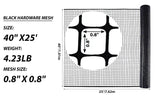 PotatoLife Black Plastic Garden Fence, Hardware Mesh, 40'' x 25'