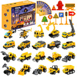 Advent Calendar 2026 for Kids, 24 Days Christmas Countdown Calendar with Alloys Truck Construction Christmas Gift for Kids Boys Girls Children