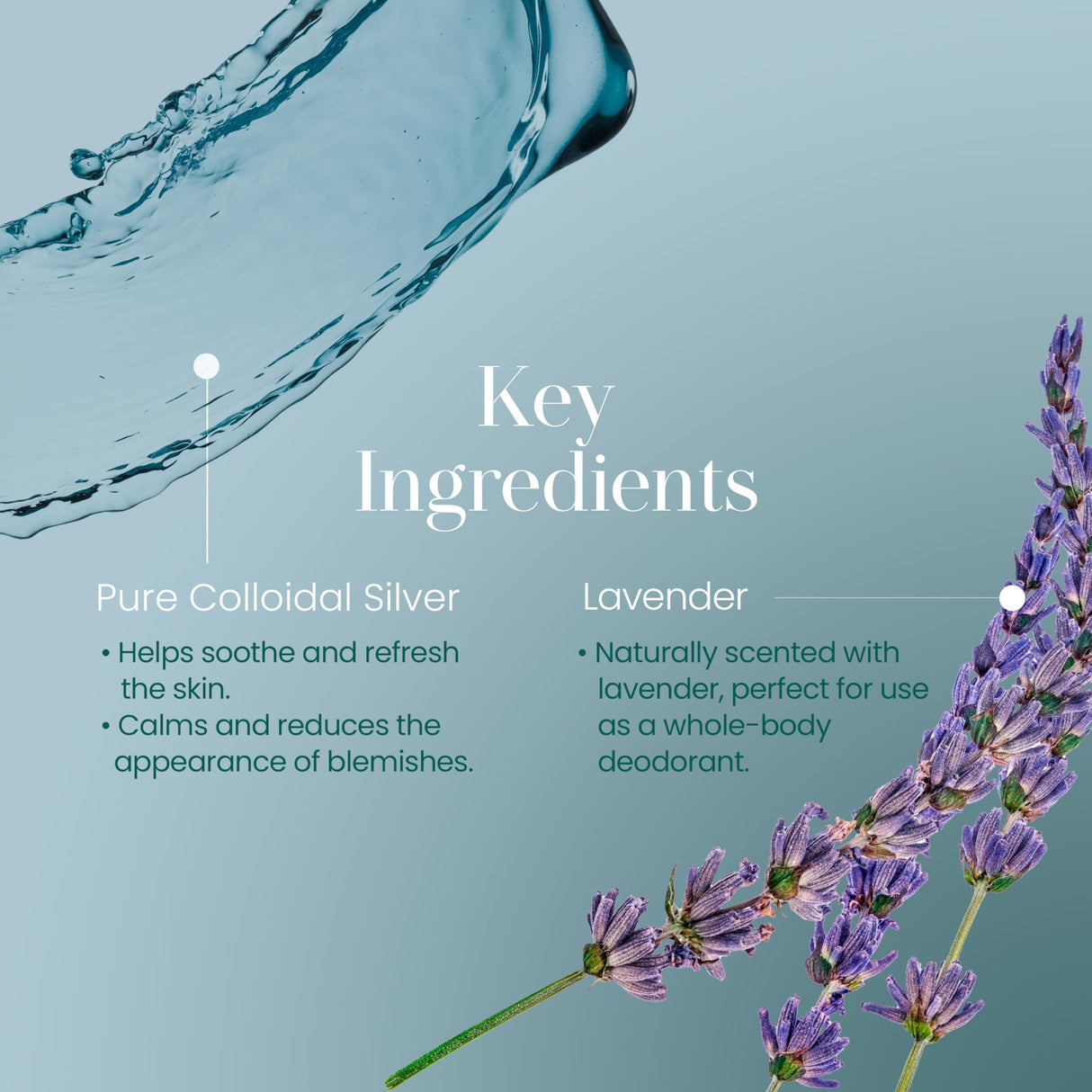 Hylunia Colloidal Silver Mist Toner 5.1 fl. oz. – Hydrating Versatile Toner for Acne-Prone Inflamed Skin | Infused with Colloidal Silver & Lavender for Glowing Skin Cuts & Burns, Body-Refresher