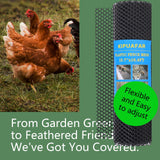 Pet Proof Barrier Net, Black Plastic Chicken Wire Mesh Fencing, Balcony Cat Safety Net & Garden Snake Barrier, Heavy Duty Protection for Chicken Coops, Rabbit Hutches, Dog Kennels (Black, 15.7IN*50)