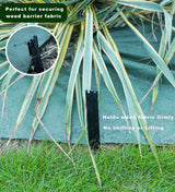 20Pcs 10In Balck Metal No Installation Landscape Edging Stakes