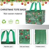 YANGTE 12 Pack 13" Large Christmas Gift Bags with Tissue Paper, Reusable Non-Woven Christmas Bag with Handles for Presents Wrapping, Shopping Xmas Party Supplies