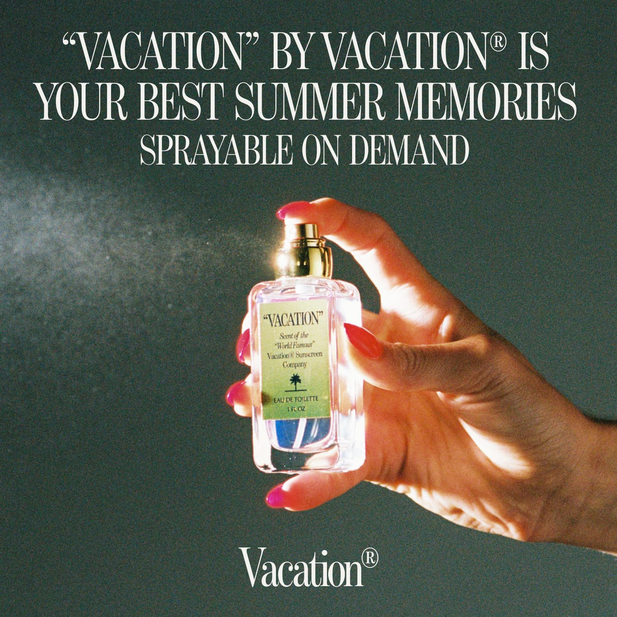 "VACATION" by Vacation Sunscreen Eau de Toilette, Beach Coconut Perfume for Women & Men, Scent of Sunscreen & Summer, Travel Size, 1 Fl. Oz.
