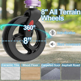 HOMLAND 3 Wheel Walkers for Seniors, FSA/HSA Eligible Foldable Wheeled Rollator with Cane Hold and Cup Hold, Lightweight Three Wheel Rolling Walker Height Adjustable for Seniors