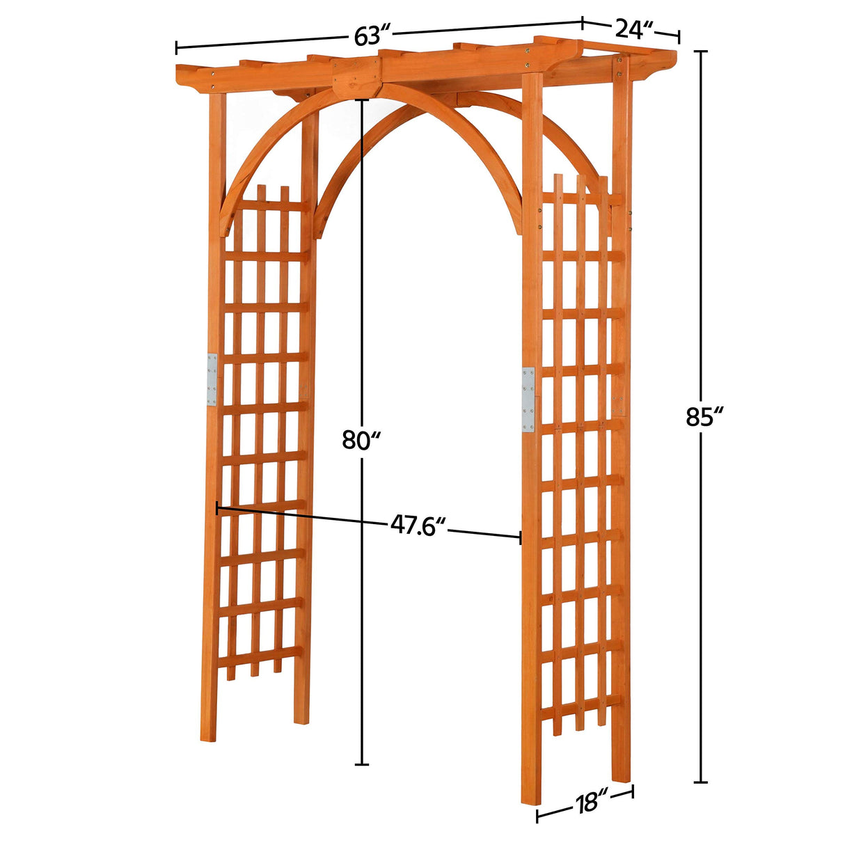 Yaheetech 85in Wooden Garden Arch Arbor Trellis for Backyard Patio Outdoor