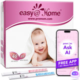 Easy@Home Ovulation Test Strips Powered by Premom Ovulation Predictor APP, FSA Eligible, 40 Ovulation Test and 10 Pregnancy Test Strips, 40LH +10HCG | Package May Vary