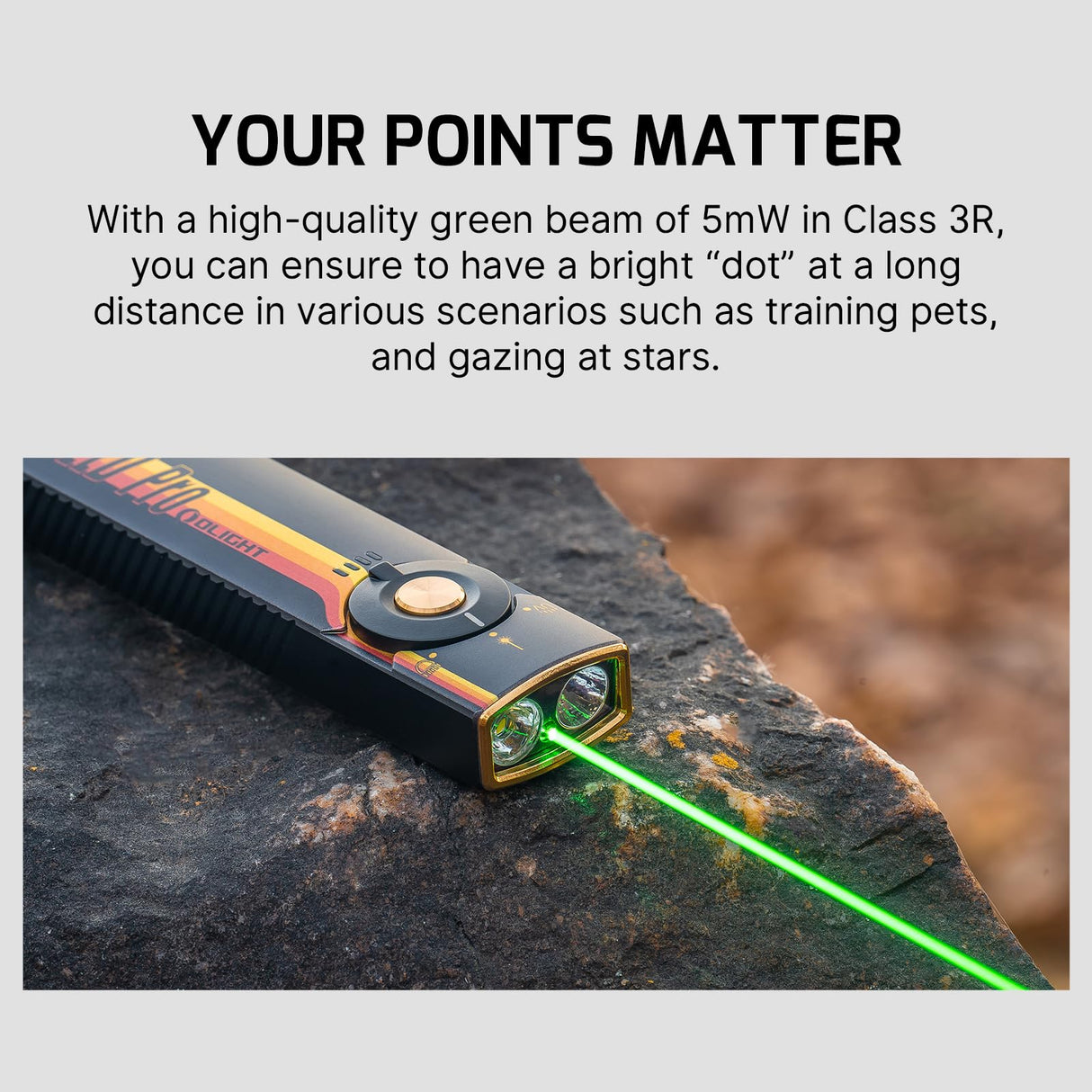 OLIGHT Arkfeld Pro Rechargeable EDC Flat Flashlight with Green Beam, UV and White LED Combo, 1300 Lumens Portable Pocket Lights, Triple Sources for Outdoors Emergency Working (Racing Stripe CW)