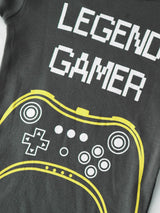 Vopawetty Boys 4-Piece Pajamas Cotton Christmas Halloween Pjs Set Kids Sleepwear (Navy/Grey Gamer, 8)