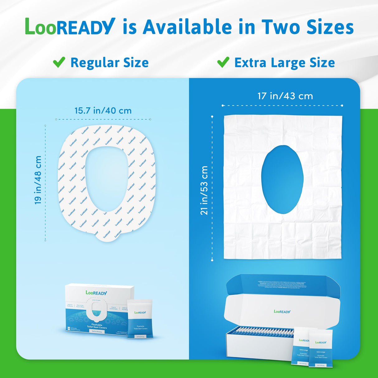 Toilet Seat Covers Disposable Flushable - Extra Large (18 x 22”) - Super Thick, Individually Wrapped Toilet Seat Cover for Travel & Public Bathroom - Premium Quality, Convenient and Hygienic (30 Pack)