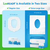 Toilet Seat Covers Disposable Flushable - Extra Large (18 x 22”) - Super Thick, Individually Wrapped Toilet Seat Cover for Travel & Public Bathroom - Premium Quality, Convenient and Hygienic (30 Pack)
