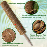 Fabulas Moss Pole 58.7 Inch - Monstera Plant Support 5 Pack, 17.5" and 12" Plant Stakes for Indoor Plants Coco Coir Moss Pole Sticks for Climbing Potted Live Plants, Pothos, Philodendron